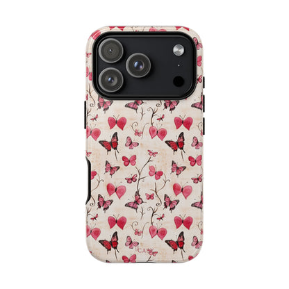 Pink Hearts & Butterflies | Love in Flight Phone Case