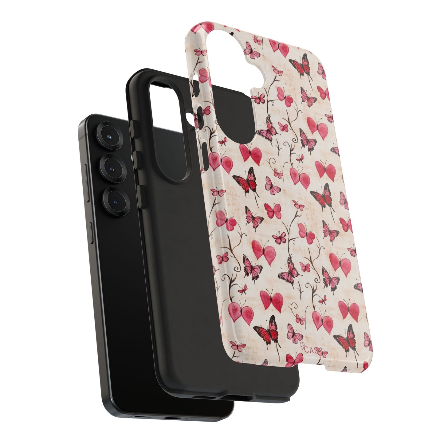 Pink Hearts & Butterflies | Love in Flight Phone Case