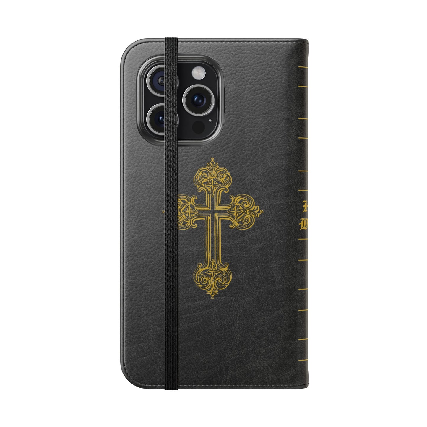 Holy Bible Personalized Phone Wallet | Custom Name or Initials - Black