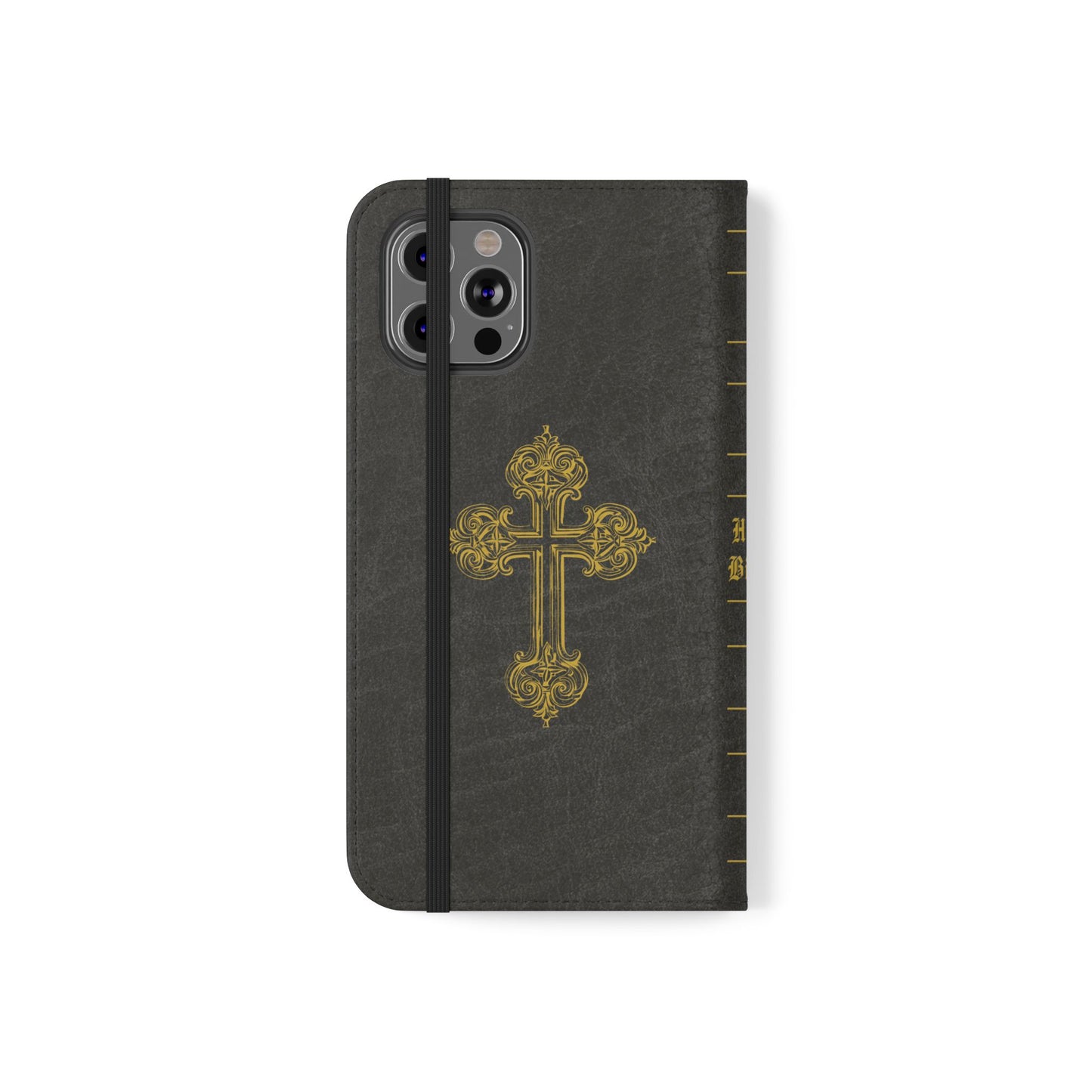 Holy Bible Personalized Phone Wallet | Custom Name or Initials - Black