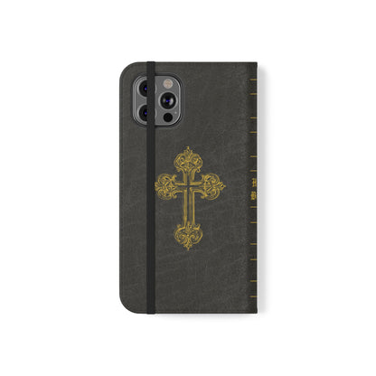 Holy Bible Personalized Phone Wallet | Custom Name or Initials - Black