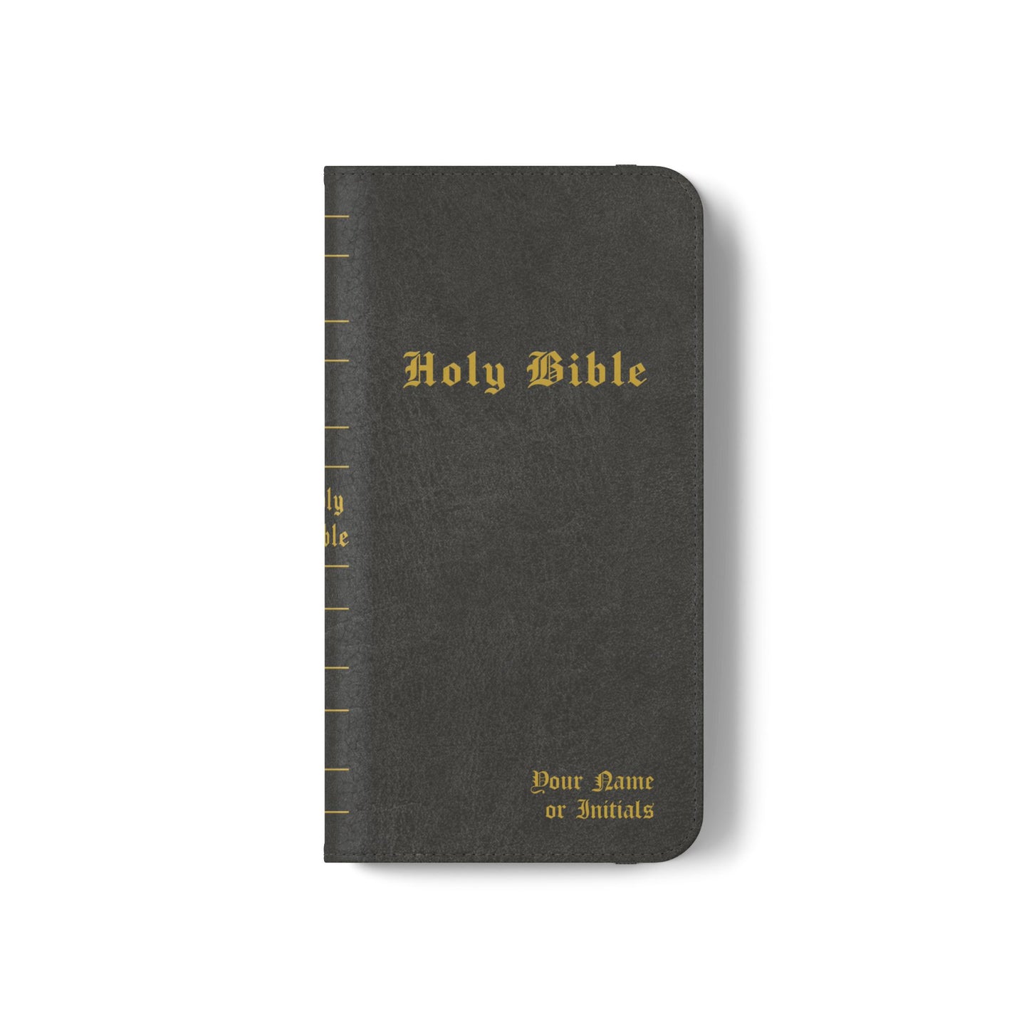 Holy Bible Personalized Phone Wallet | Custom Name or Initials - Black