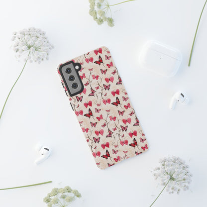 Pink Hearts & Butterflies | Love in Flight Phone Case