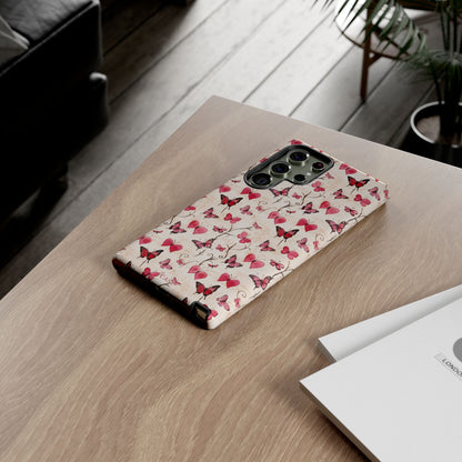 Pink Hearts & Butterflies | Love in Flight Phone Case