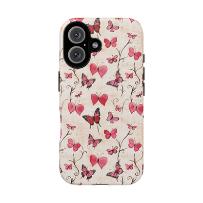 Pink Hearts & Butterflies Case
