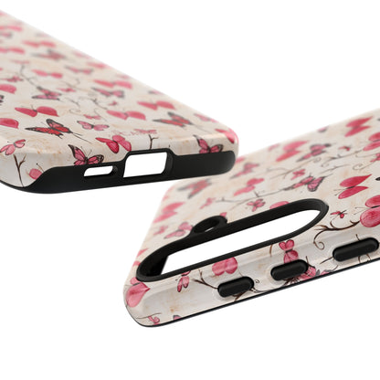 Pink Hearts & Butterflies | Love in Flight Phone Case