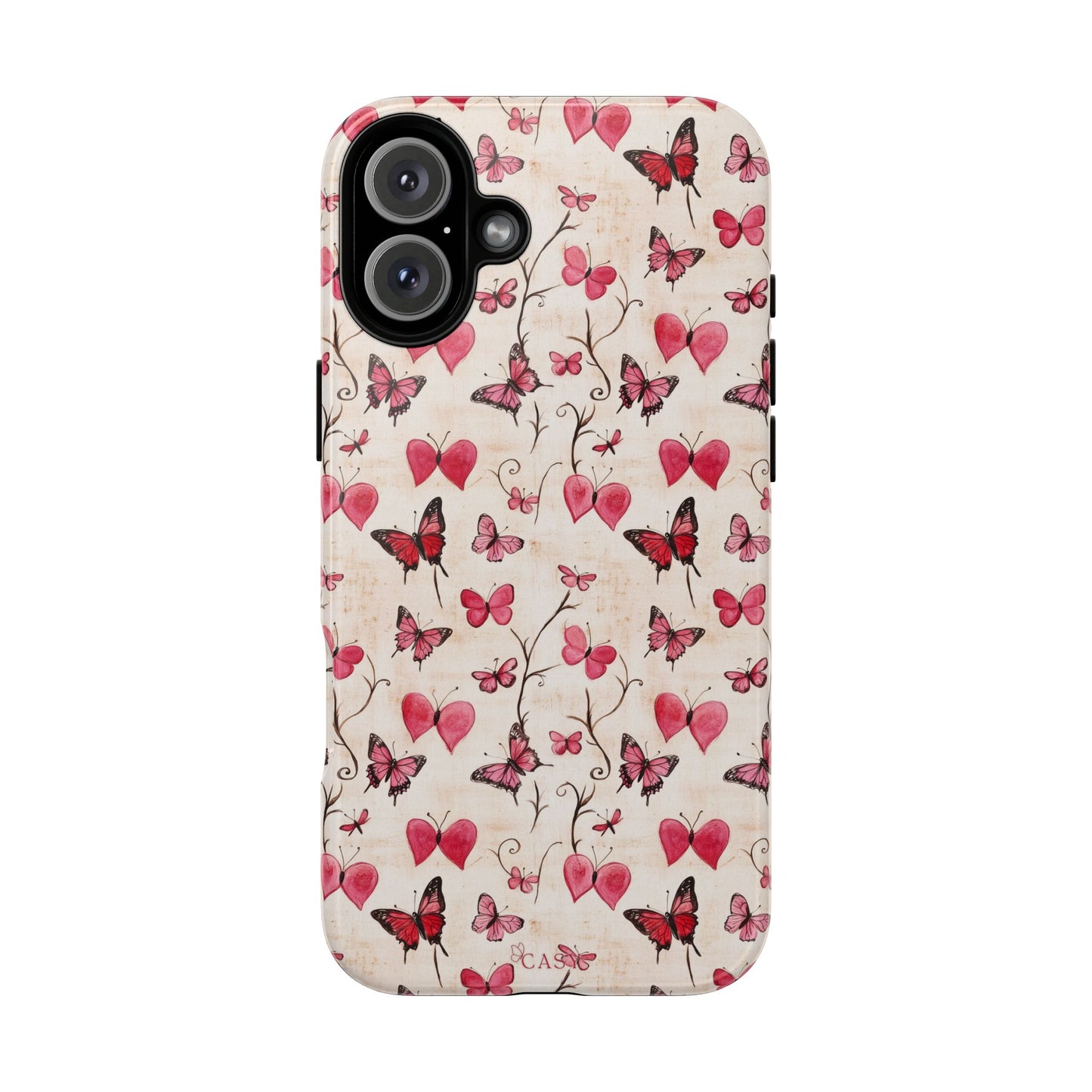 Pink Hearts & Butterflies | Love in Flight Phone Case