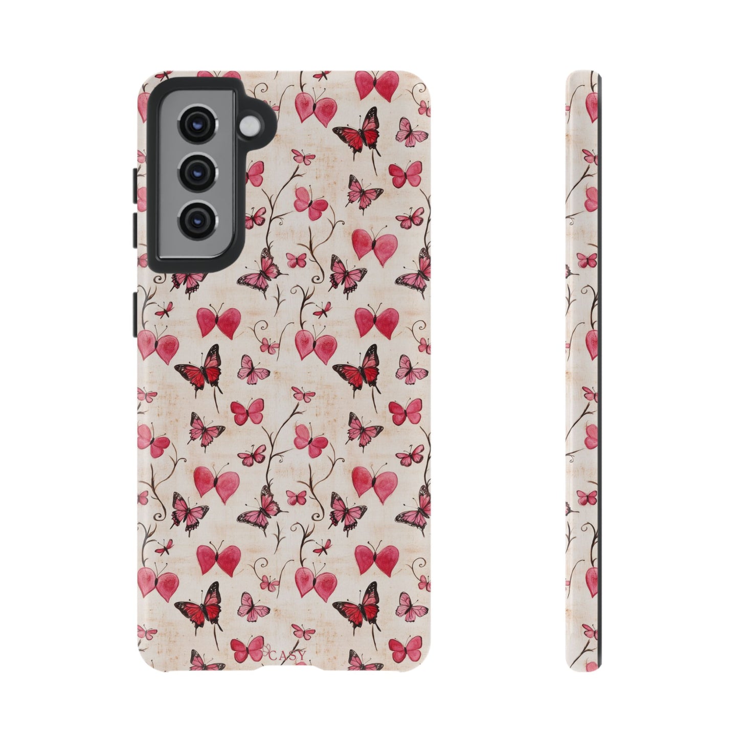 Pink Hearts & Butterflies | Love in Flight Phone Case
