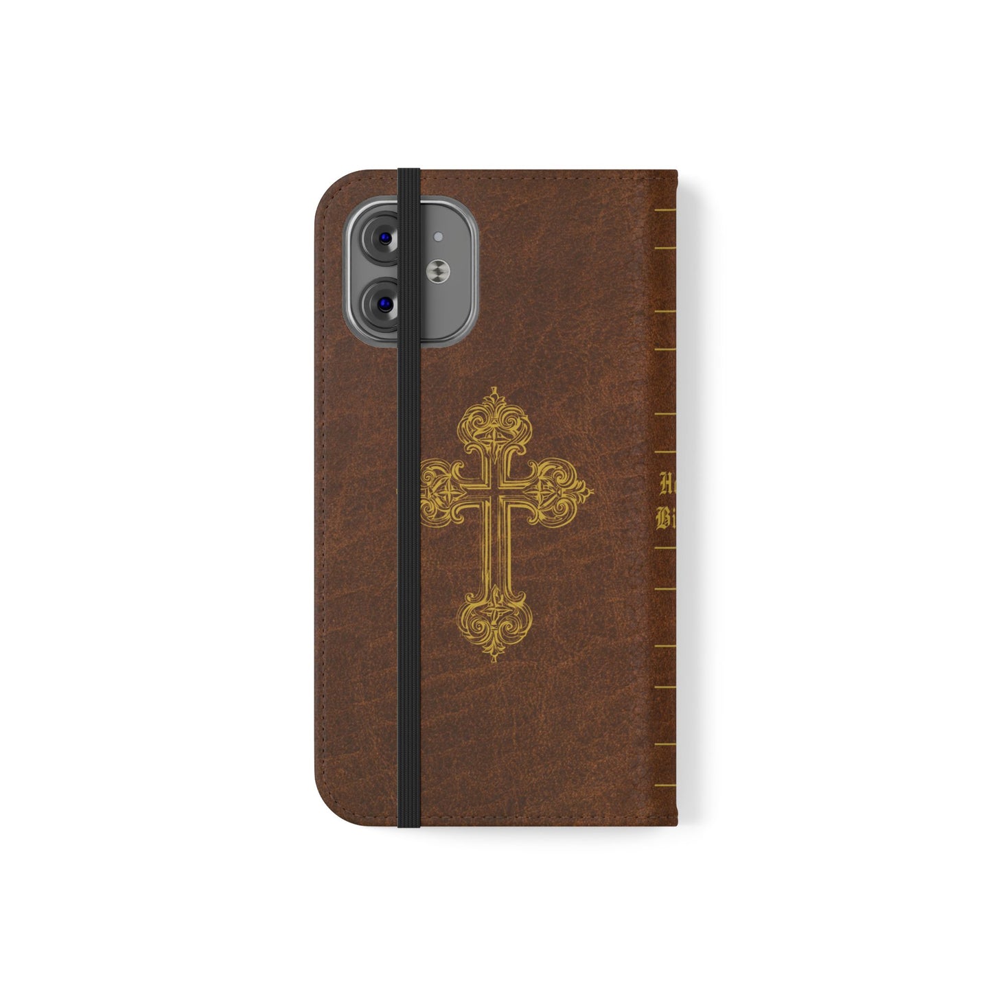 Holy Bible Personalized Phone Wallet | Custom Name or Initials - Brown