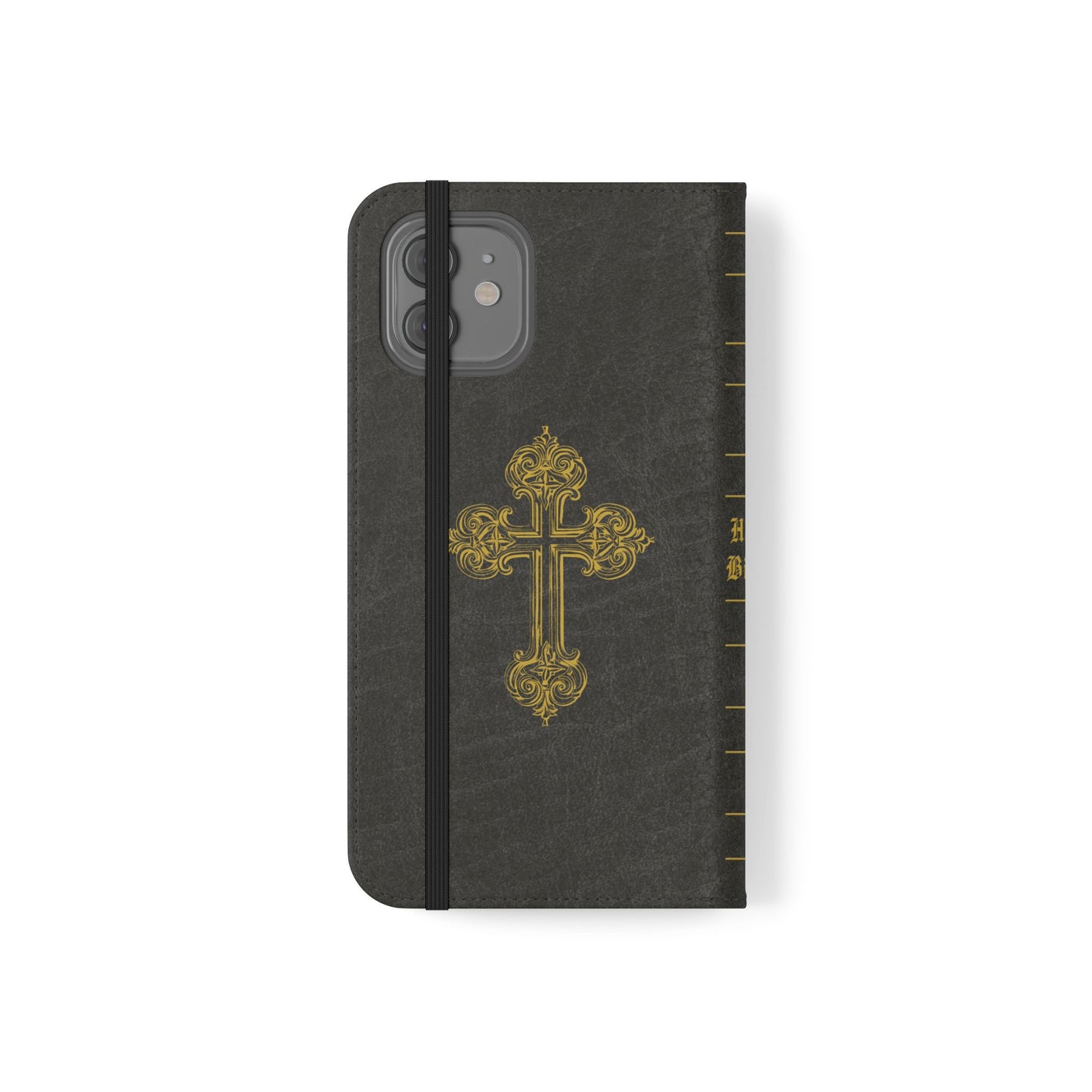 Holy Bible Personalized Phone Wallet | Custom Name or Initials - Black