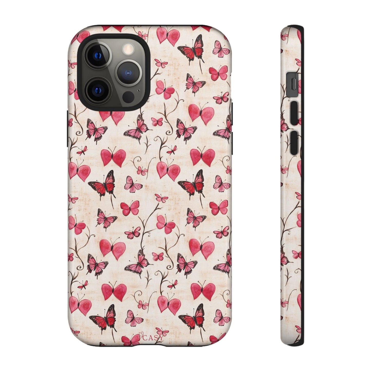 Pink Hearts & Butterflies | Love in Flight Phone Case