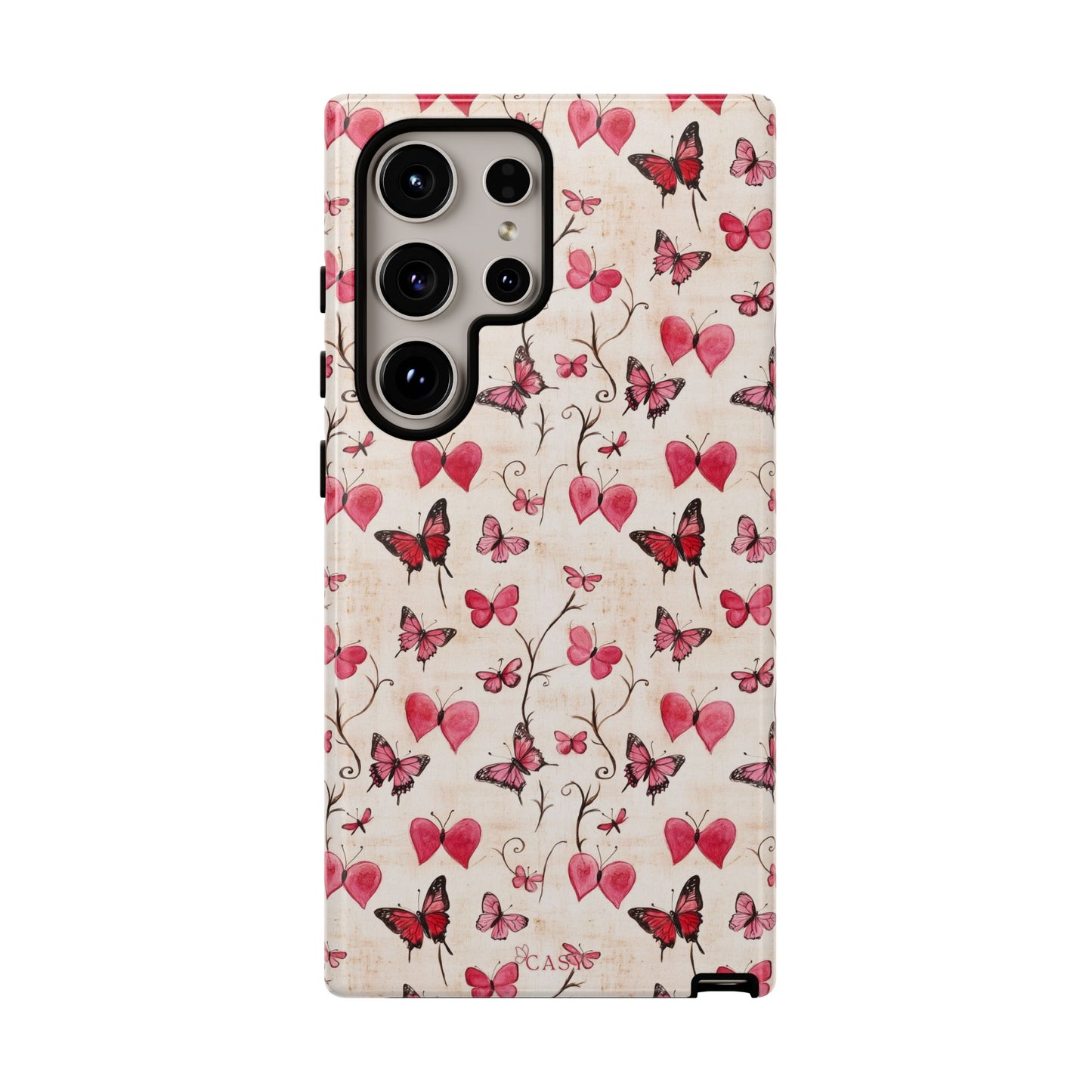 Pink Hearts & Butterflies | Love in Flight Phone Case