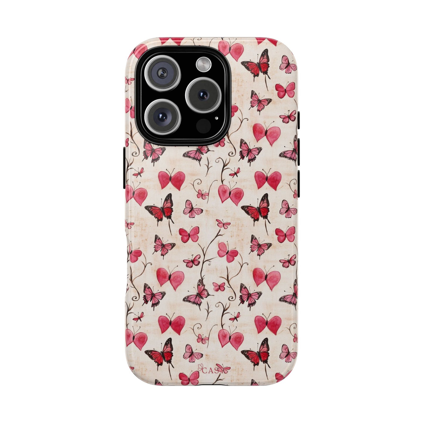 Pink Hearts & Butterflies | Love in Flight Phone Case
