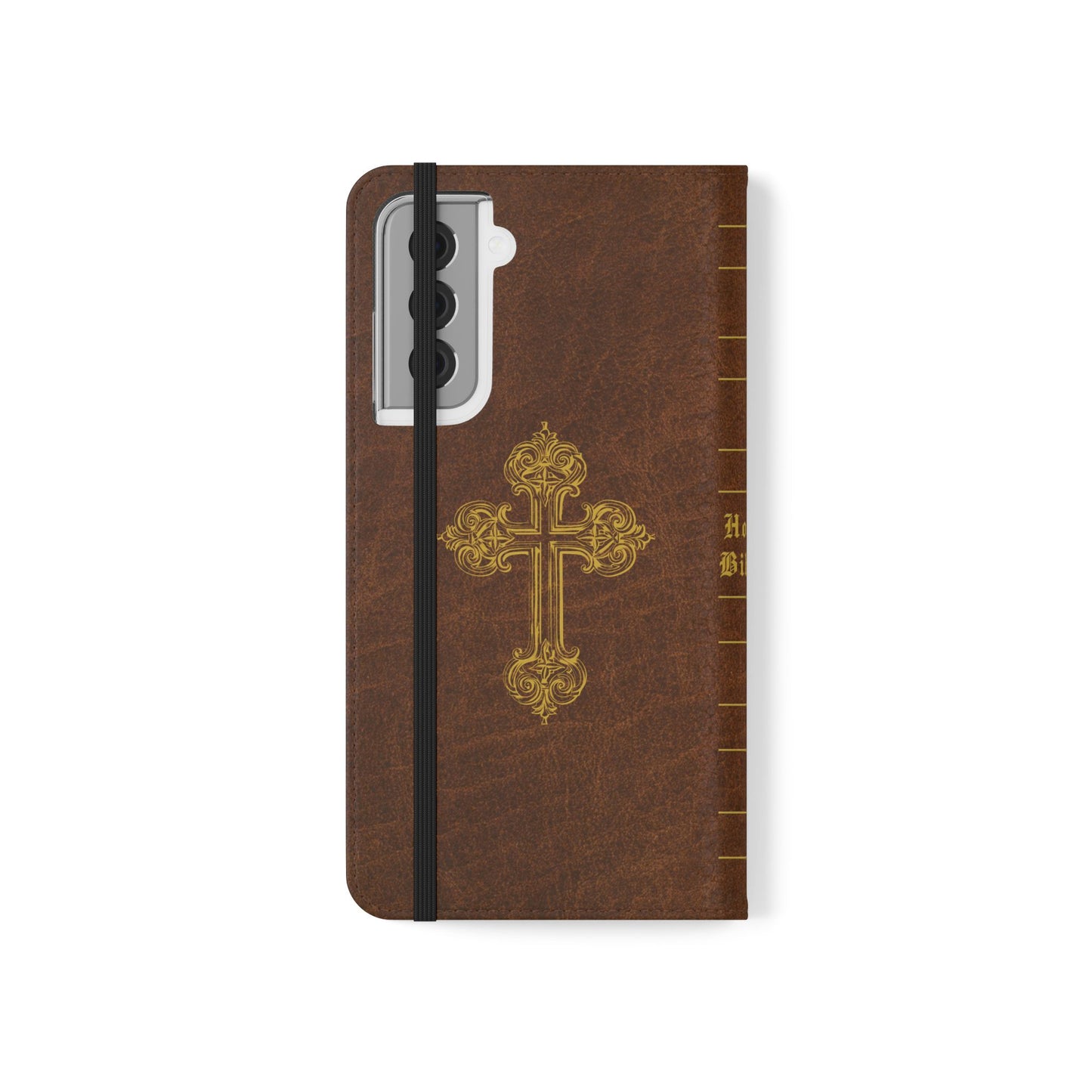 Holy Bible Personalized Phone Wallet | Custom Name or Initials - Brown
