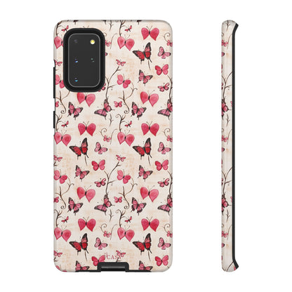 Pink Hearts & Butterflies | Love in Flight Phone Case