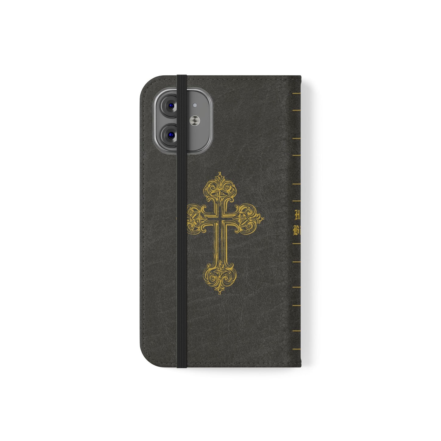 Holy Bible Personalized Phone Wallet | Custom Name or Initials - Black