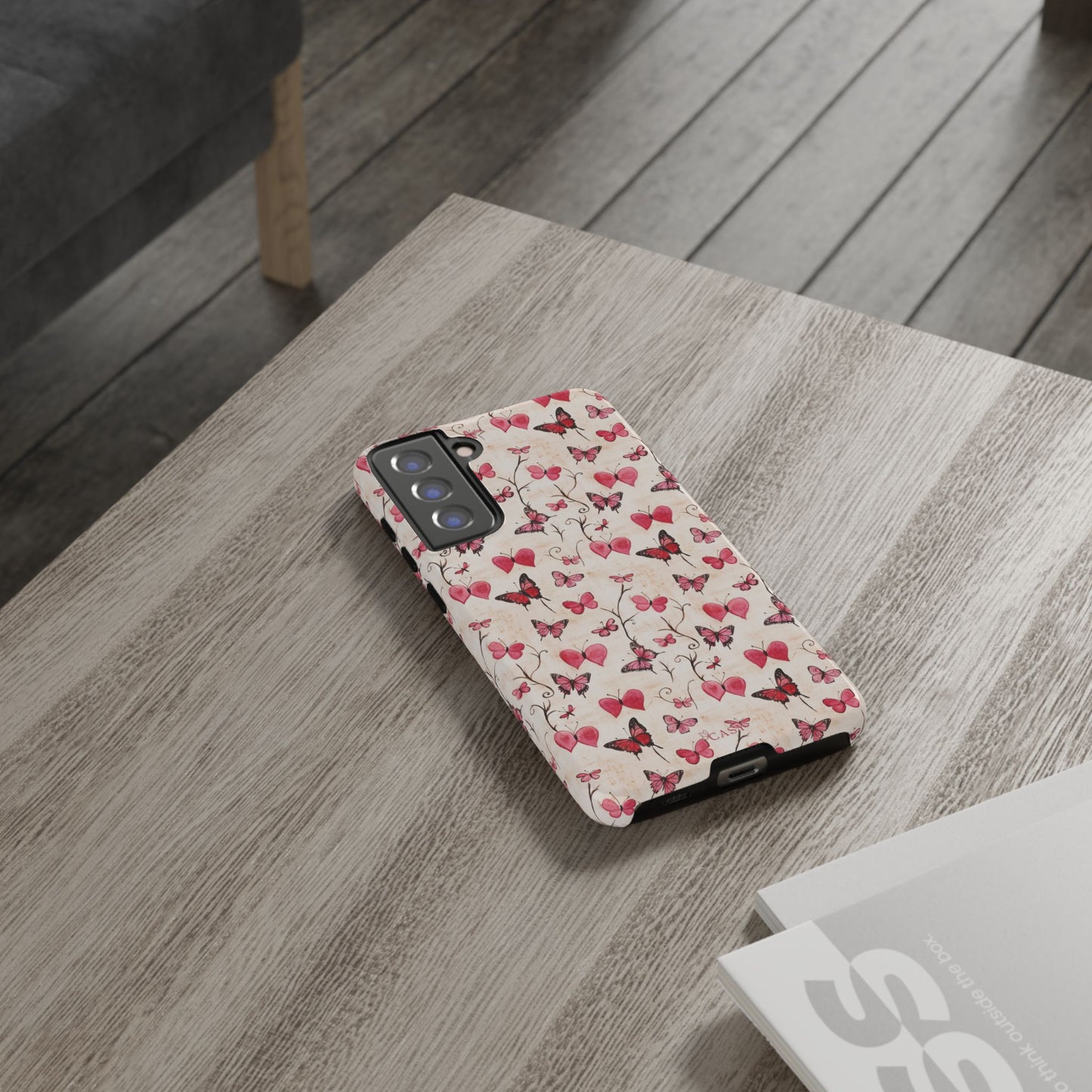 Pink Hearts & Butterflies | Love in Flight Phone Case