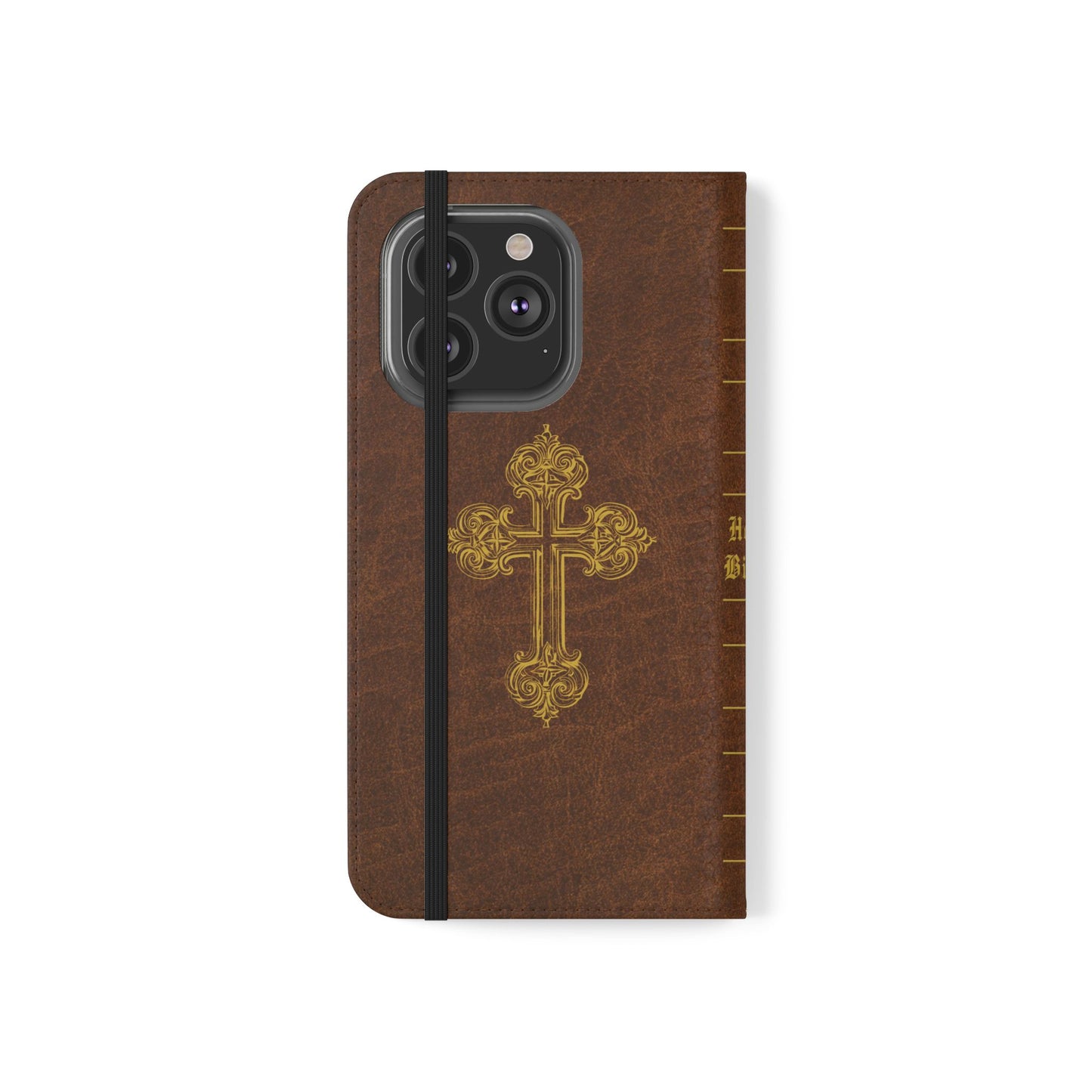 Holy Bible Personalized Phone Wallet | Custom Name or Initials - Brown