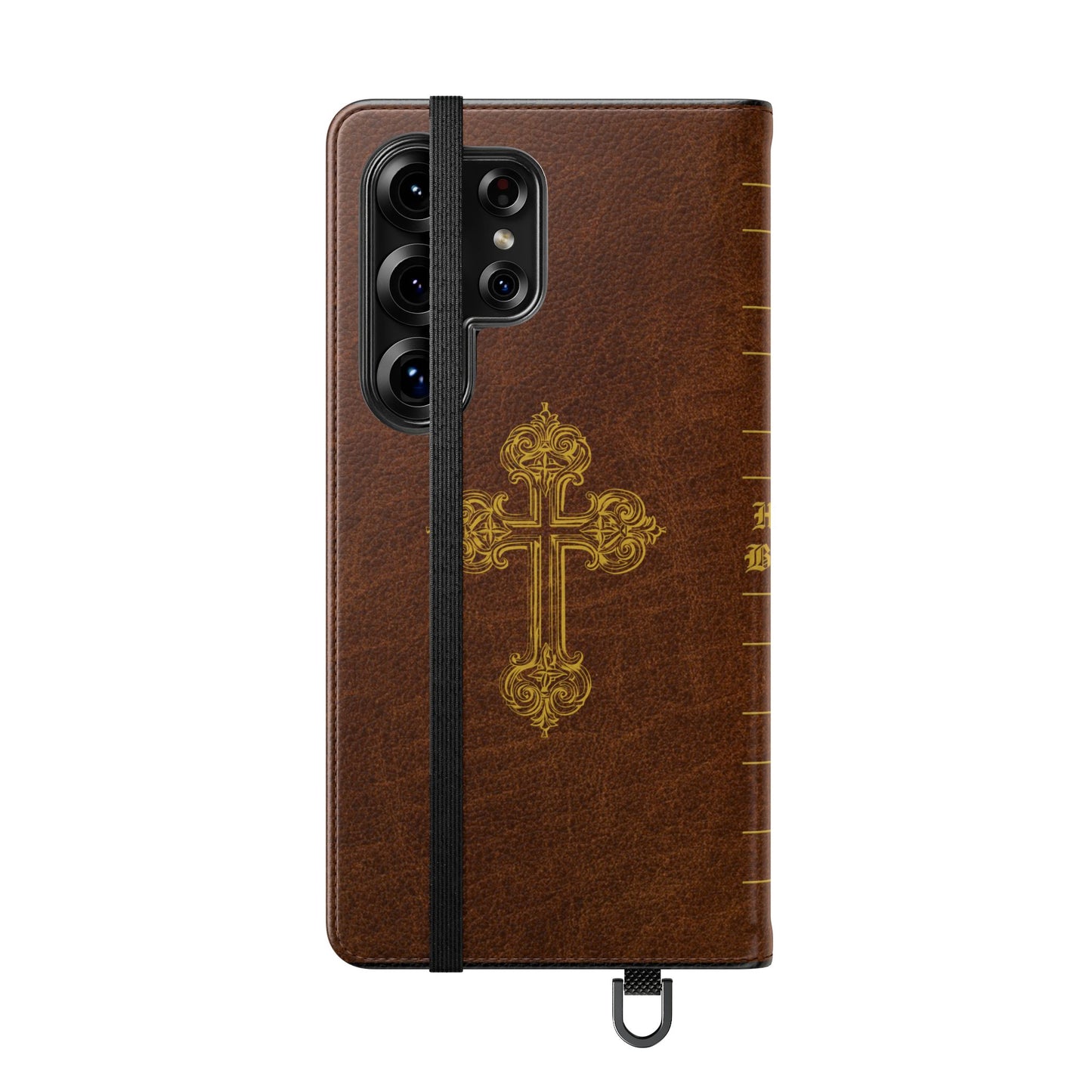 Holy Bible Personalized Phone Wallet | Custom Name or Initials - Brown