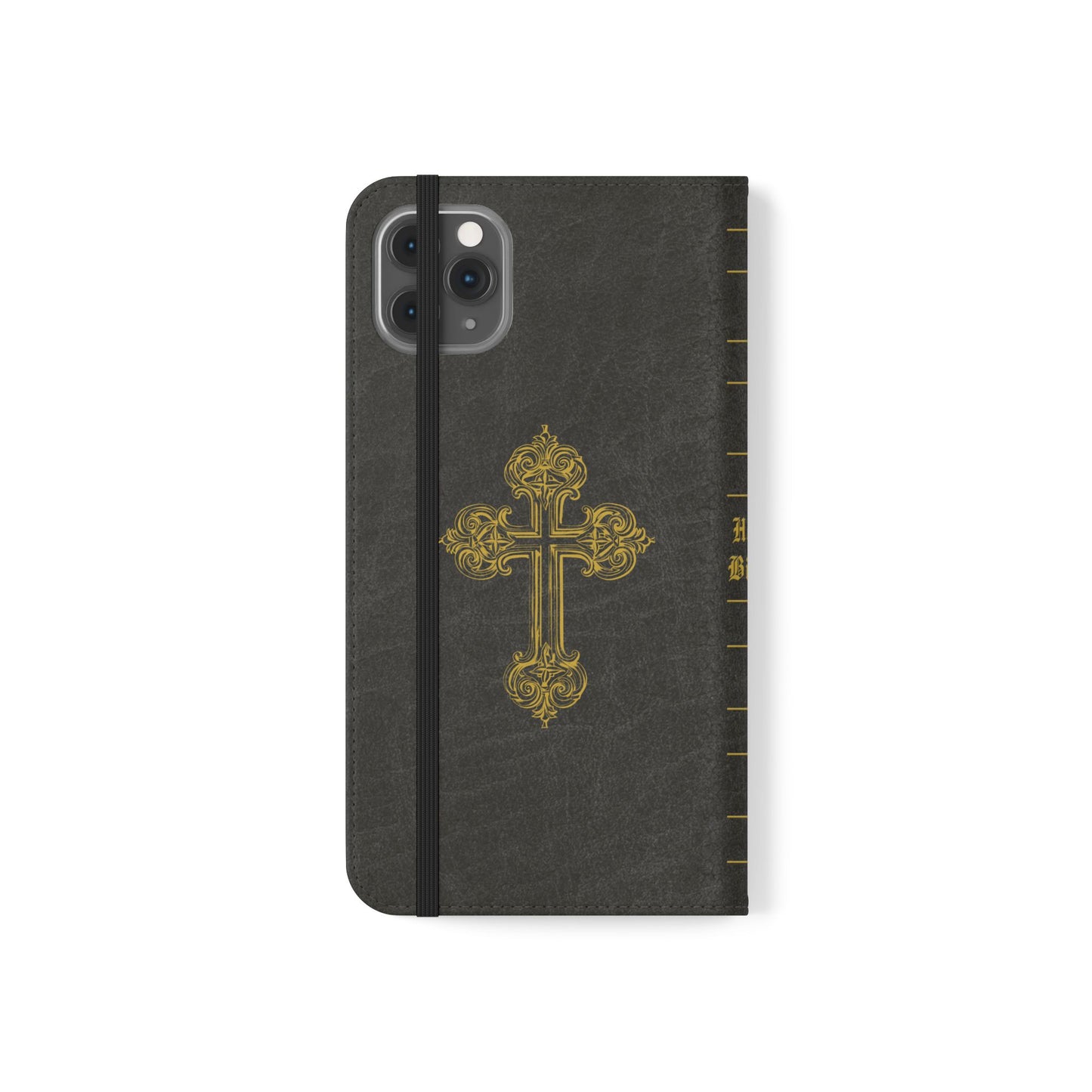 Holy Bible Personalized Phone Wallet | Custom Name or Initials - Black