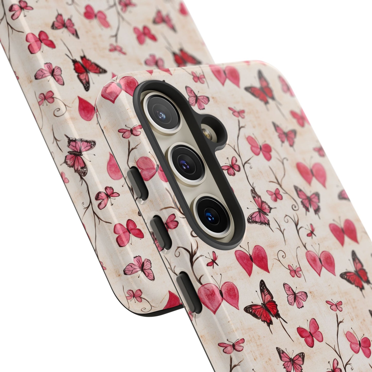 Pink Hearts & Butterflies | Love in Flight Phone Case