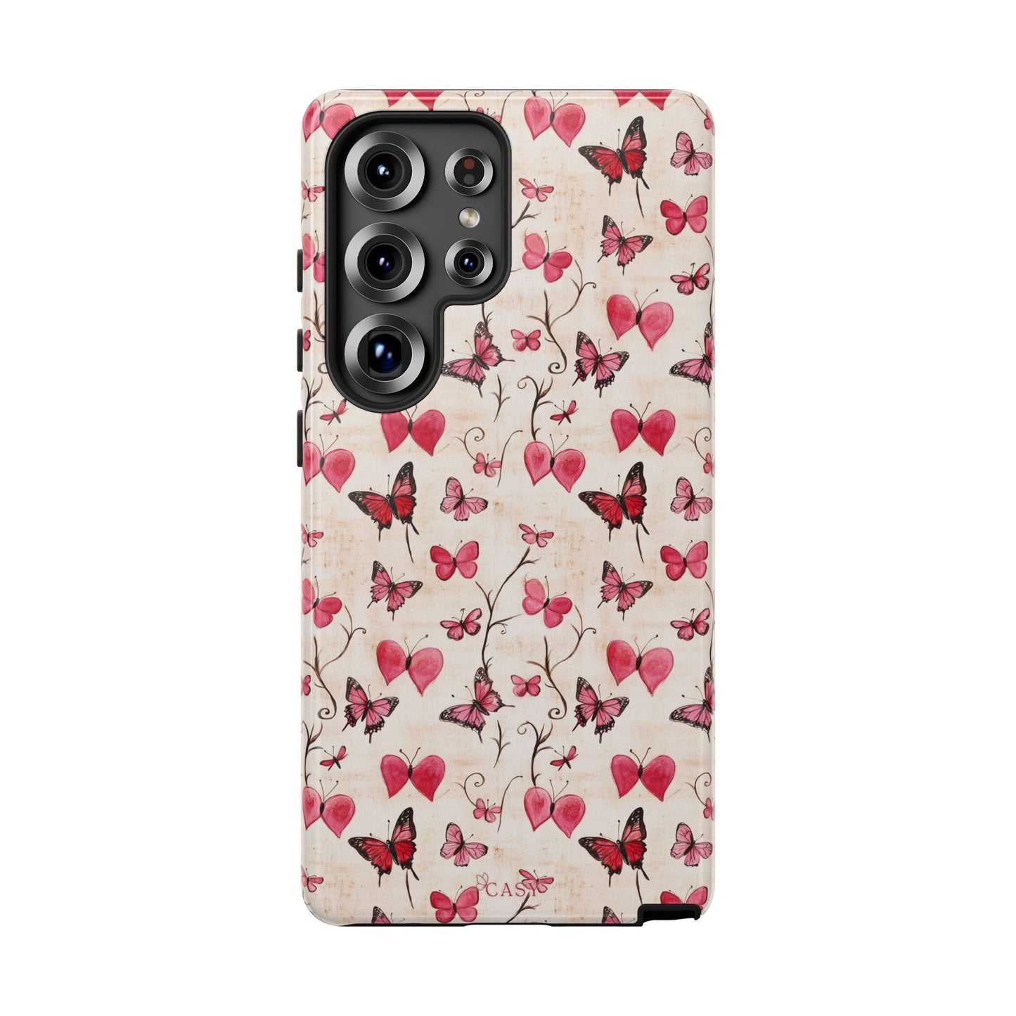 Pink Hearts & Butterflies | Love in Flight Phone Case
