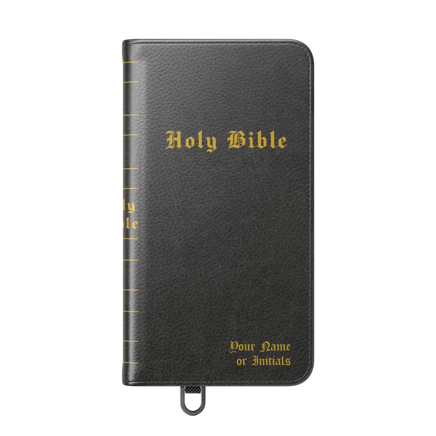 Holy Bible Personalized Phone Wallet | Custom Name or Initials - Black