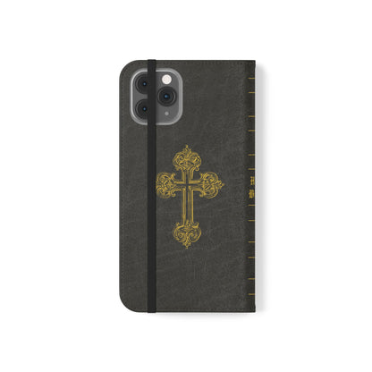 Holy Bible Personalized Phone Wallet | Custom Name or Initials - Black