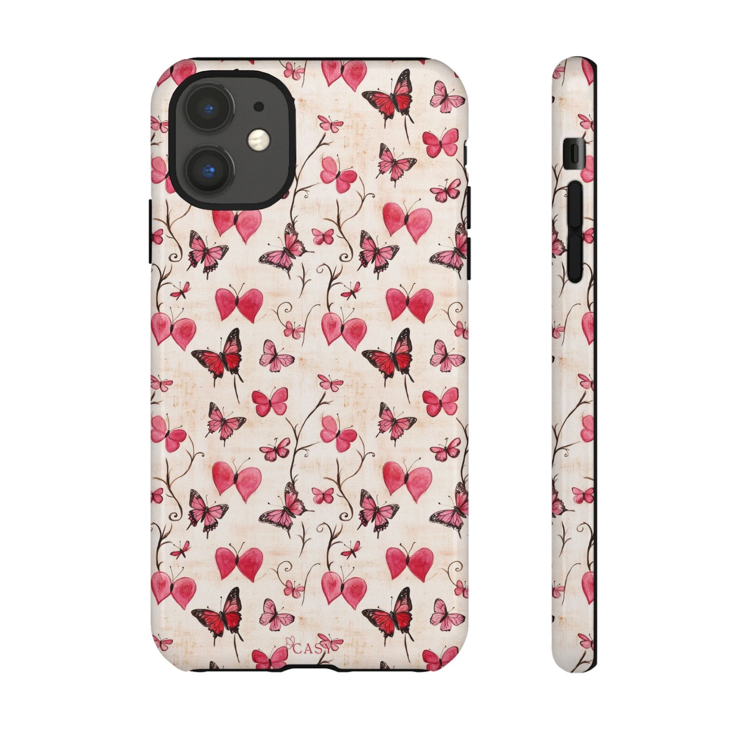 Pink Hearts & Butterflies | Love in Flight Phone Case