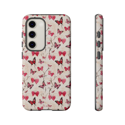 Pink Hearts & Butterflies | Love in Flight Phone Case