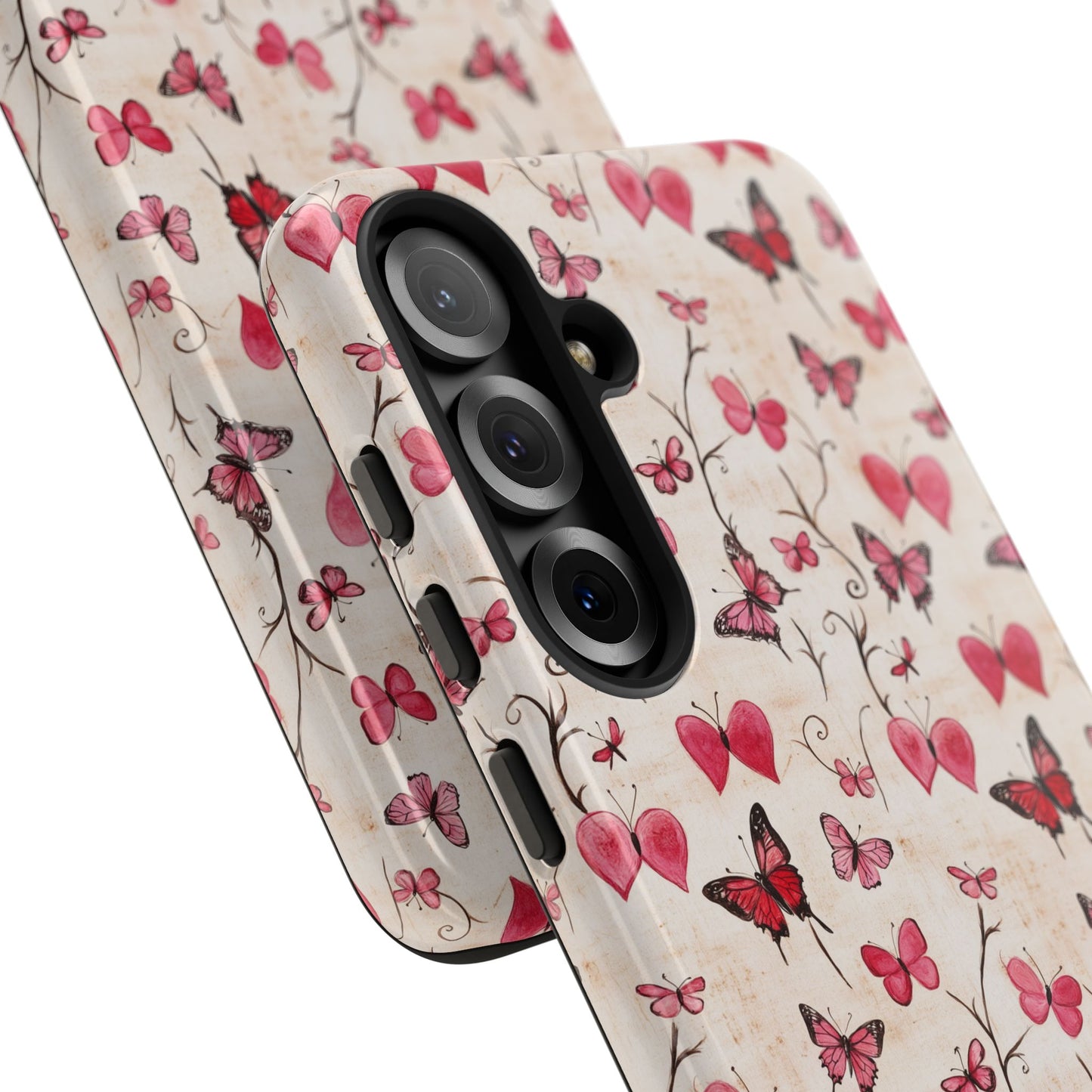 Pink Hearts & Butterflies | Love in Flight Phone Case