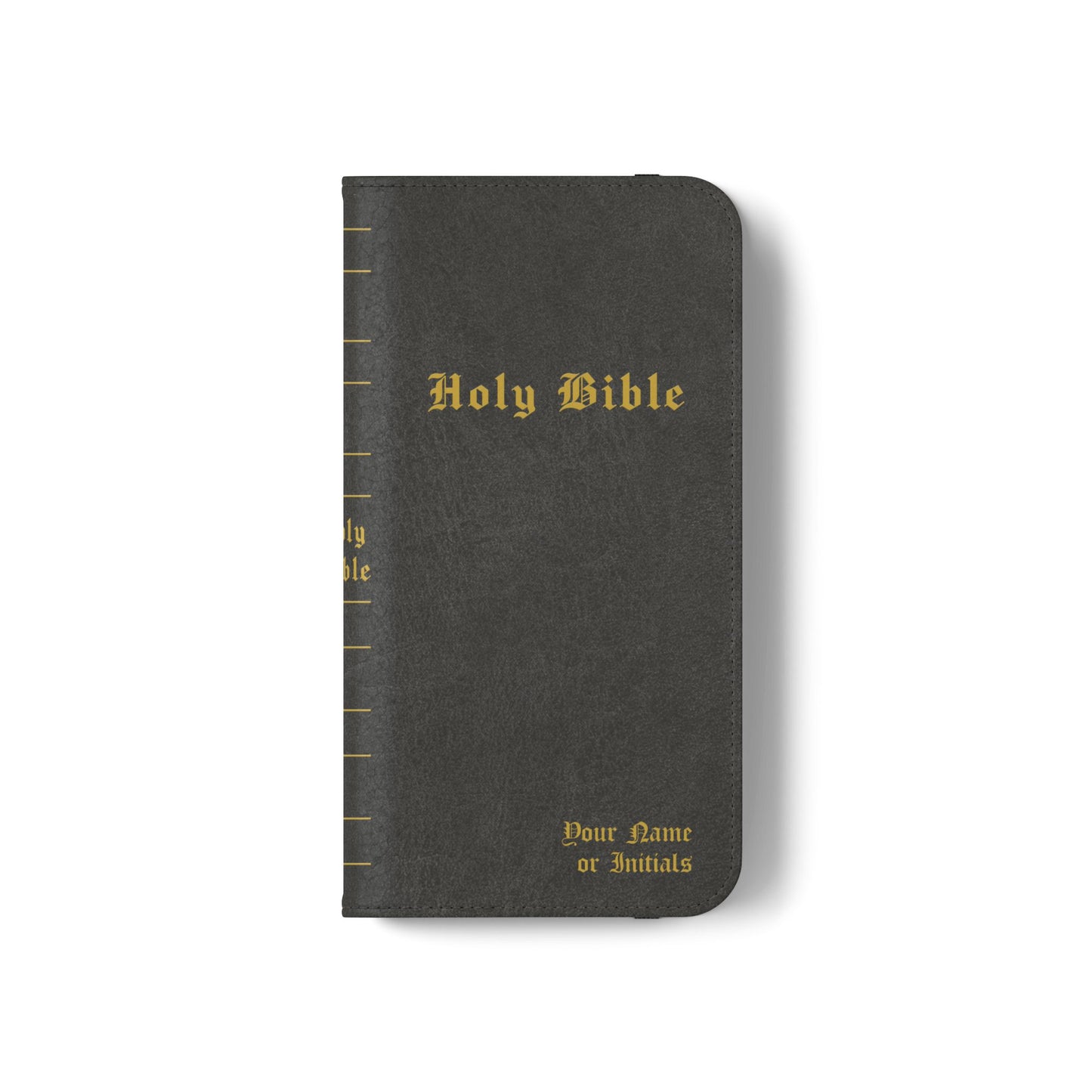 Holy Bible Personalized Phone Wallet | Custom Name or Initials - Black