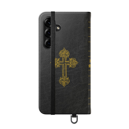 Holy Bible Personalized Phone Wallet | Custom Name or Initials - Black