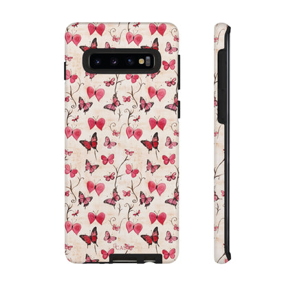 Pink Hearts & Butterflies | Love in Flight Phone Case