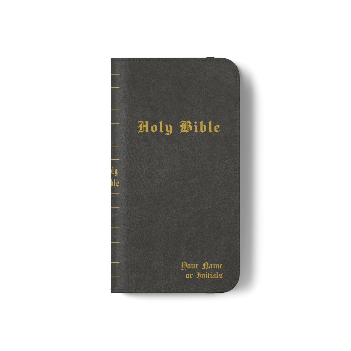 Holy Bible Personalized Phone Wallet | Custom Name or Initials - Black
