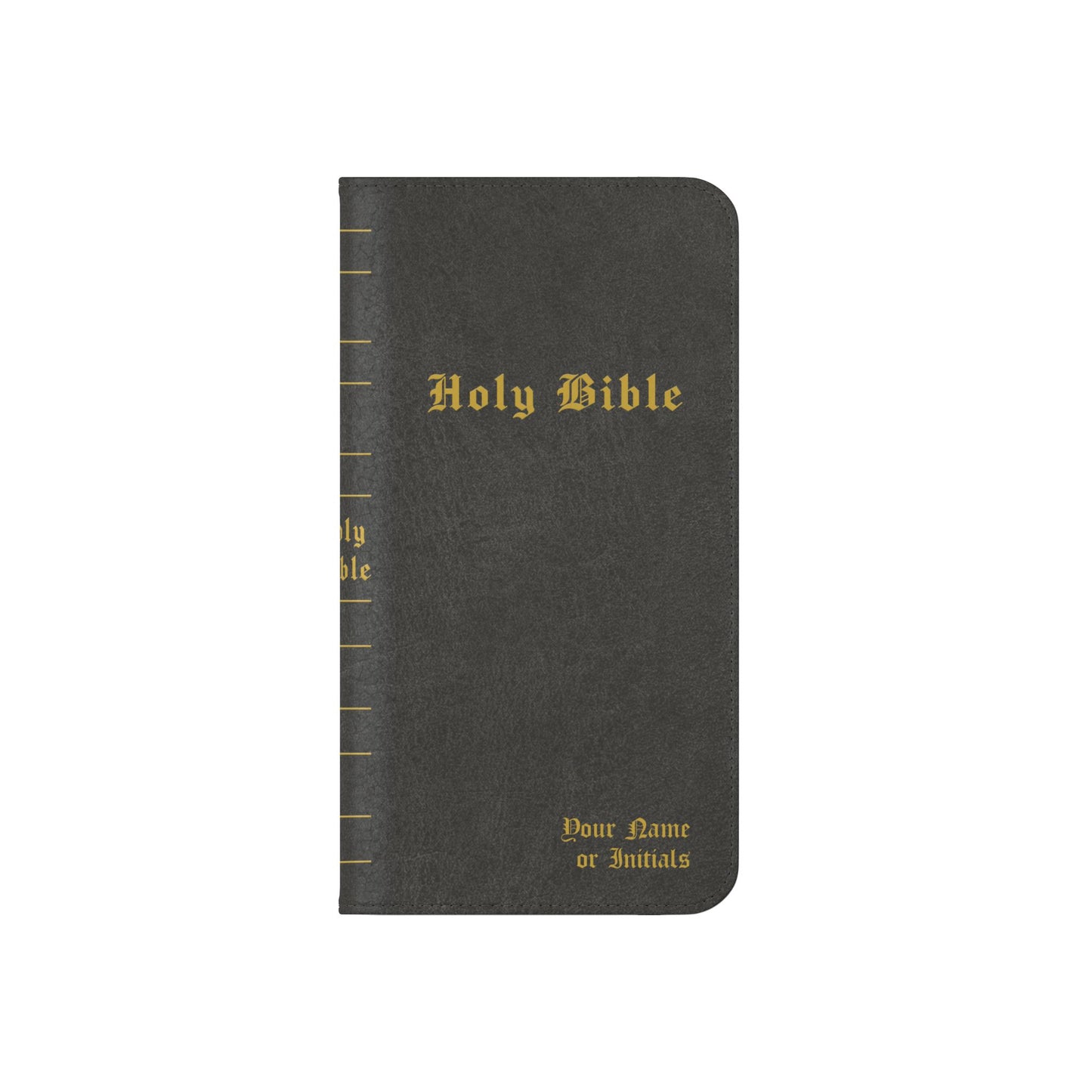 Holy Bible Personalized Phone Wallet | Custom Name or Initials - Black
