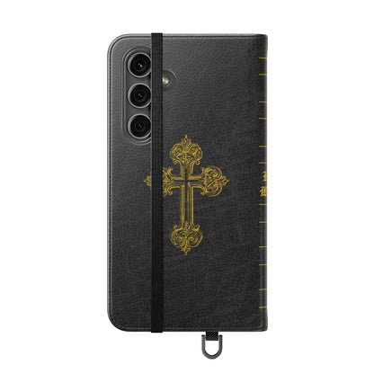 Holy Bible Personalized Phone Wallet | Custom Name or Initials - Black