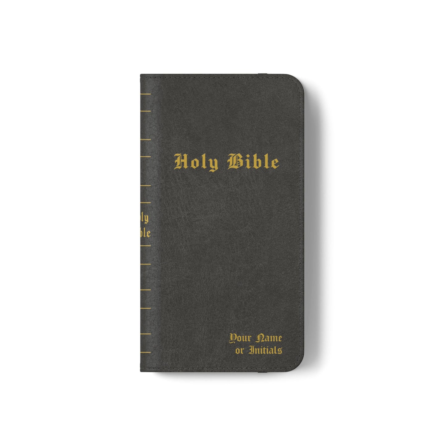 Holy Bible Personalized Phone Wallet | Custom Name or Initials - Black