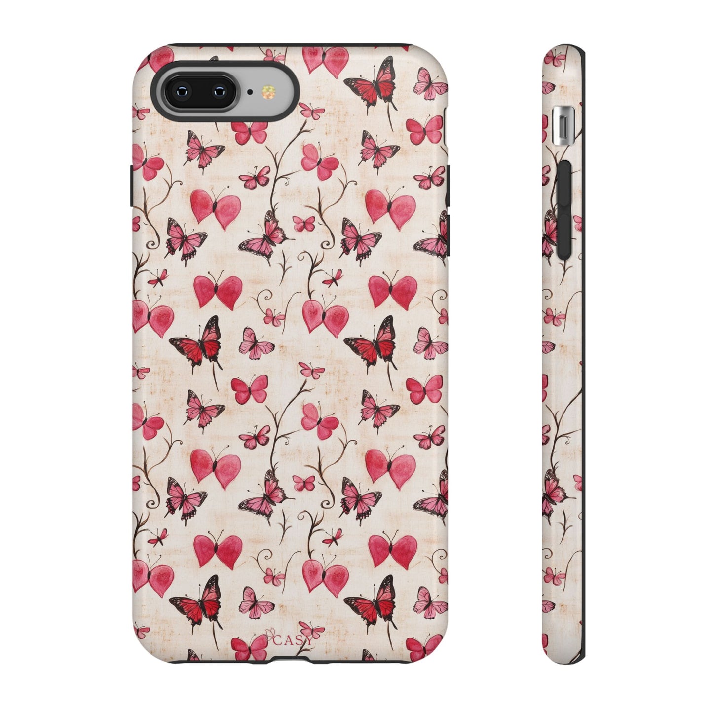 Pink Hearts & Butterflies | Love in Flight Phone Case