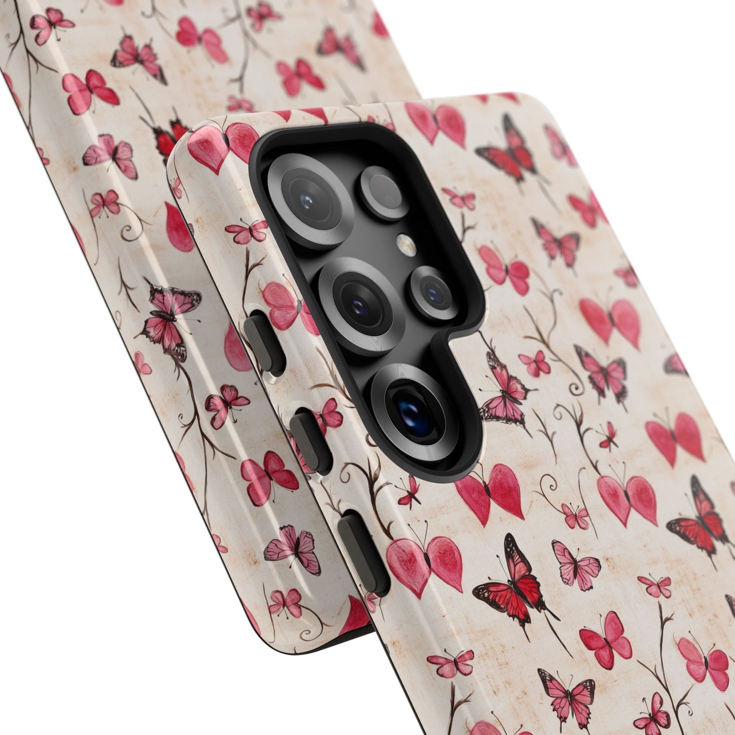 Pink Hearts & Butterflies | Love in Flight Phone Case