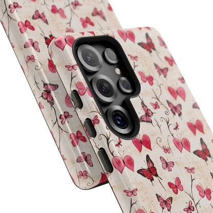 Pink Hearts & Butterflies | Love in Flight Phone Case