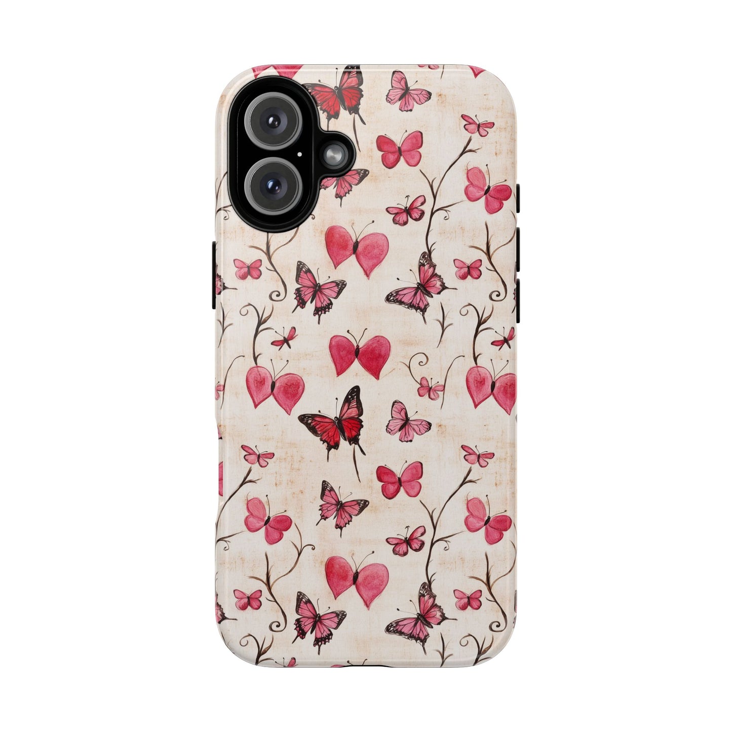 Pink Hearts & Butterflies Case
