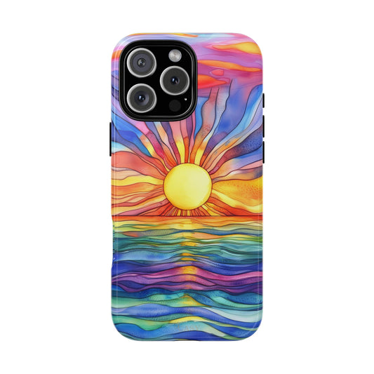 Celestial Tides | Vibrant Watercolor Phone Case