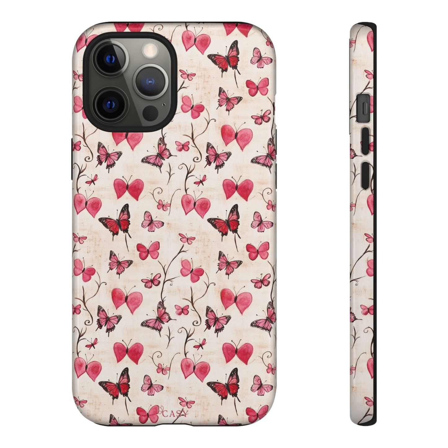 Pink Hearts & Butterflies | Love in Flight Phone Case