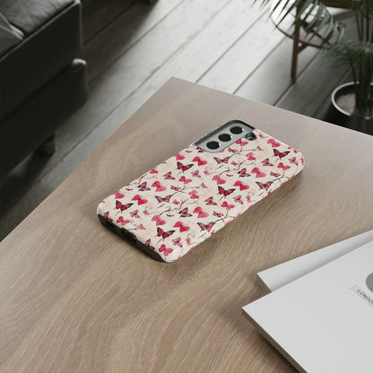 Pink Hearts & Butterflies | Love in Flight Phone Case