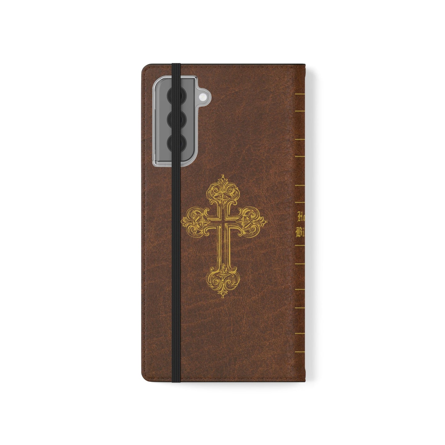 Holy Bible Personalized Phone Wallet | Custom Name or Initials - Brown