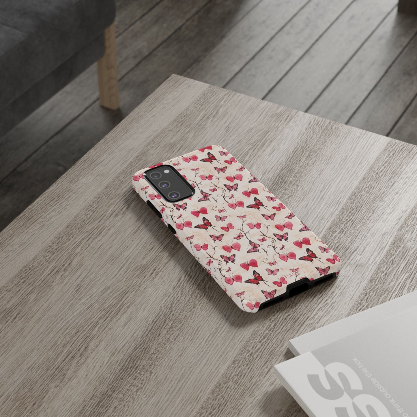 Pink Hearts & Butterflies | Love in Flight Phone Case
