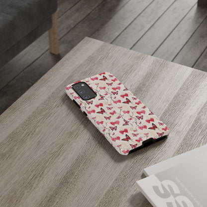 Pink Hearts & Butterflies | Love in Flight Phone Case