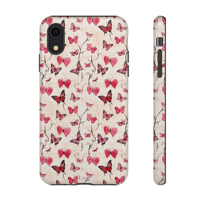 Pink Hearts & Butterflies | Love in Flight Phone Case