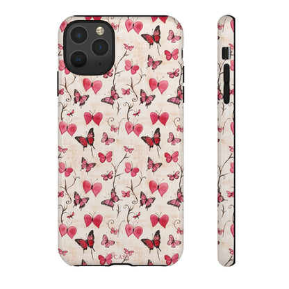 Pink Hearts & Butterflies | Love in Flight Phone Case